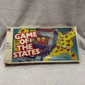 Game of the States 1987 Vintage Board Game Milton Bradley